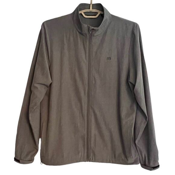 Travis Mathew Jacket Mens Windbreaker M Pockets Long Sleeve Gray Full Zip Golf - Picture 1 of 12